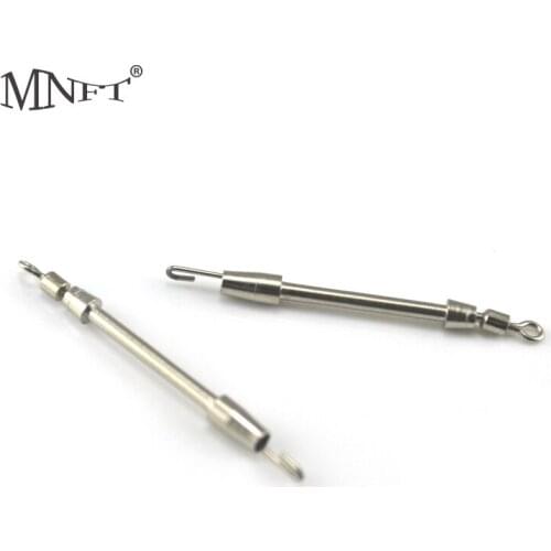 MNFT 50Pcs/Pack Surface Chrome Plating Hook Device Fast Connector Fishing Swivel Small Accessories