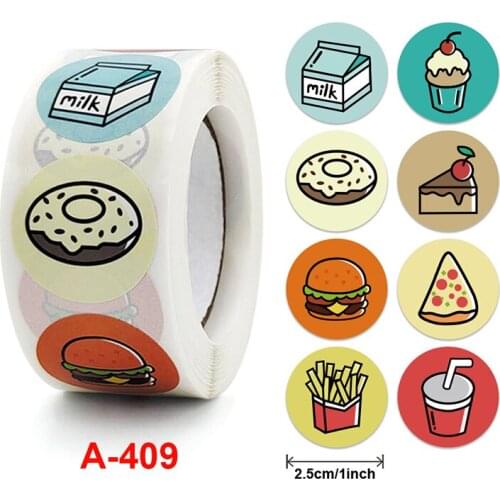 Cartoon Thank You Stickers Roll 500-Count Stickers Round for Wedding Birthday Party Favors Holiday Celebration Decor NK-Shopping