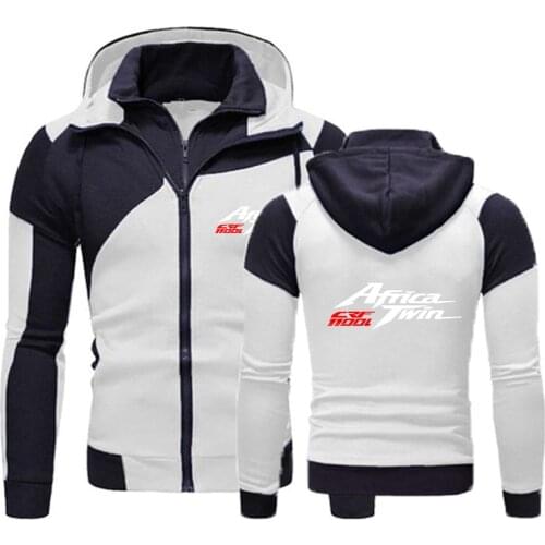 Mens Africa Twin Crf 1000 L Crf1000 Jackets Zipper Sweatshirts Fleece Cotton Zip Up Motorcycle Hoodies High street Coats