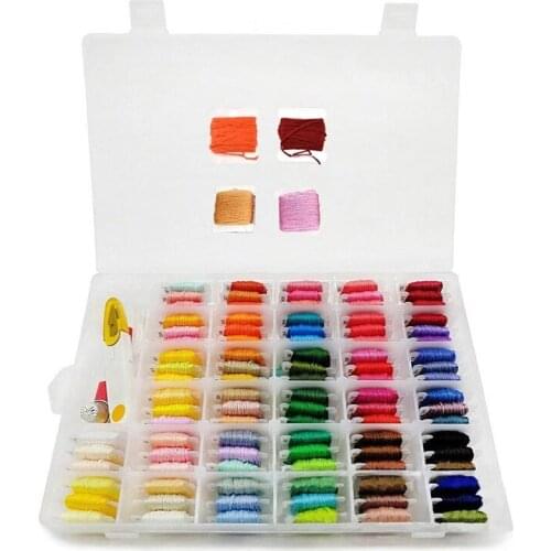 Colors Embroidery Floss Set With Storage Box Thread Weaving String Cross Stitch Floss Kit For Home DIY STTA889