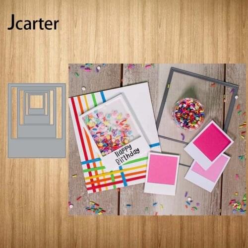 2021 New Multiple Photo Frame Metal Cutting Dies Craft Cut Die Stencil Scrapbooking Handmade Paper Make Album Model Punch Blade
