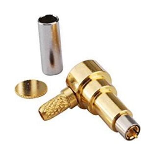 New RF connector MS156 crimp male pin right angle Plug Test Connector for RG316 RG174 LMR100 cable fast ship