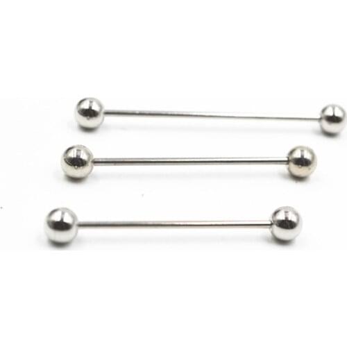 Lot 50pcs Free Shippment 16G~1.2MM Surgical Steel Industrial Ear Scaffold Barbells Body Jewelry Ear Piercing Earring