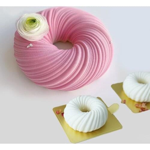 SHENHONG Silicone Cake Molds Turbine Party Mousse Moulds Pastry Baking Tools DIY Spiral Dessert Bakeware Decorating Tray