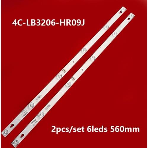 20set-40pcs L32F3301B 32BS6500 32D2900-1 LED backlight strip 6lamp 560mm for 32HR330M06A5 V5 32HR330M06A9 V0 4C-LB3206-HR05J
