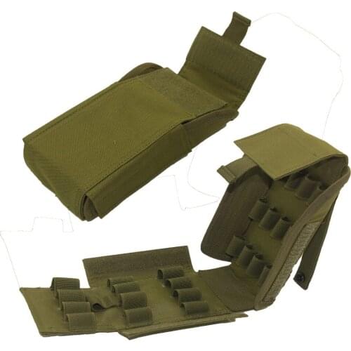 Tactical Ammo Shells Shotgun Reload Magazine Pouch Army Molle 25 Round 12GA Gauge Hunting Ammo Mag Pouches Bag Airsoft Accessory