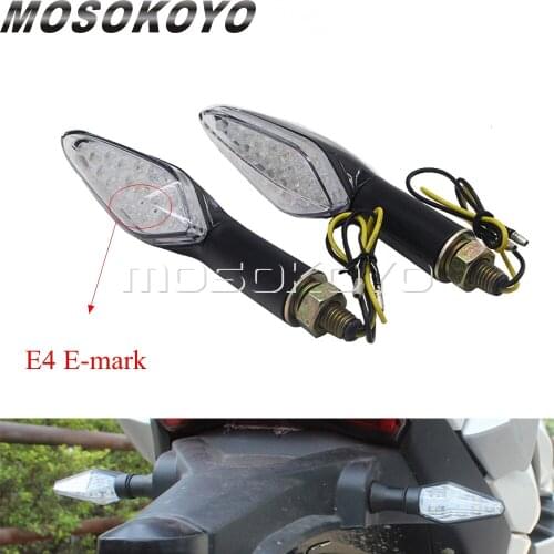 Universal LED Blinker Turn Signals Indicator Light 10mm Bolt Motorcycle Amber Flashing Lamp For Ducati Yamaha Kawasaki ZX6RR