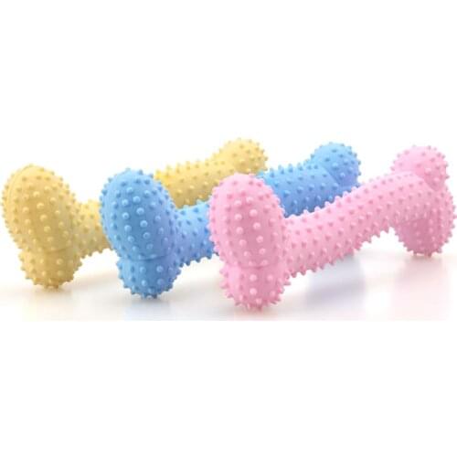 Dog Bone With Thorns Molar Chew Toy Rubber TPR Material Bite Resistant Training Supplies