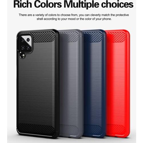 10pcs/lot For Samsung A32 A42 A52 A72 case Carbon Fiber Soft TPU Mobile Phone Case For Galaxy A12 M31 A02S back cover