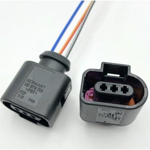 1J0 973 703 3Pin Car air conditioner pressure switch sensor plug connector with wire for Volkswagen Audi