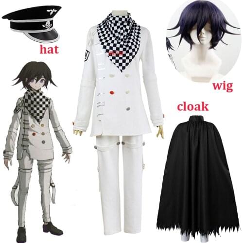 2020 Danganronpa V3 Ouma kokichi Cosplay Costume Japanese Game School Uniform Suit Outfit Clothes shoes Halloween Carnival Props