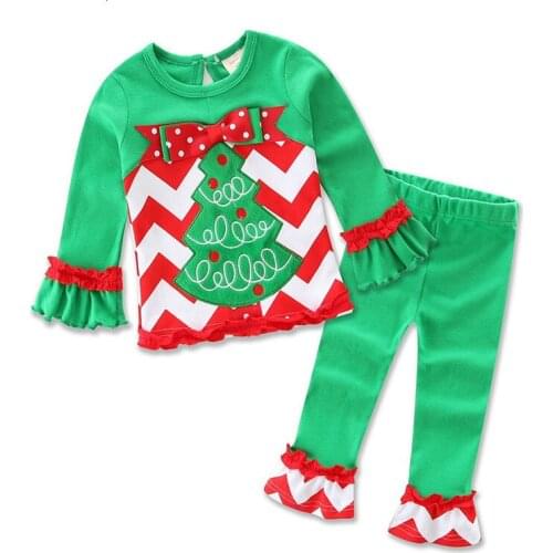 2020 Santa Baby Girl Clothing Sets Christmas Girl Sets For Festival Cotton Conjunto Infantil Menina Christmas Kids Clothes Sets