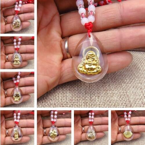 2021 Chinese Buddhist Culture Mythological Figure Buddha Necklace Pendant Good Luck Necklace for Men and Women Jewelry Wholesale