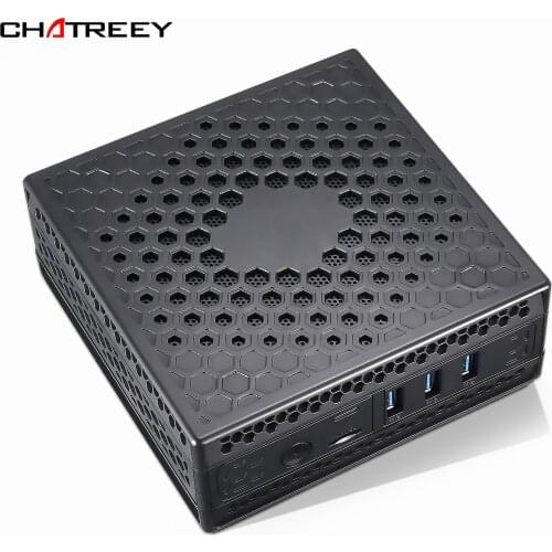 Chatreey AC1-Z Fanless Mini PC Intel Celeron Quad core J4125 Dual HDMI Desktop Computer windows 10 linux HTPC supper slient