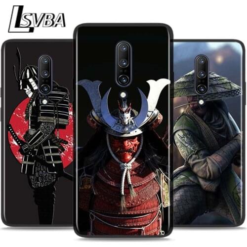 Black Silicone Case Japan The samurai Ninja For OnePlus 5 5T 6 6T 7 7T 8 8Pro Super Bright Glossy Phone Case Cover