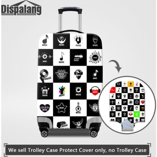 Dispalang Music Luggage Protective Cover Elastic Travel Suitcase Covers Apply to 18-30 inch Luggage Set Anti-dust Luggage Cover
