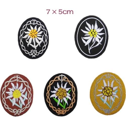 WWII WW2 German Mountain Troops Sleeve Embroidery Edelweiss Insignia Armband Patch