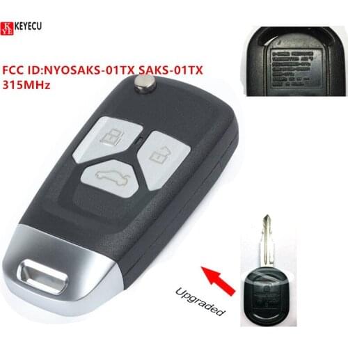 Keyecu New Upgraded Flip Remote Key Fob 315MHz 4D60 Chip for Chevrolet Optra FCC ID: NYOSAKS-01TX