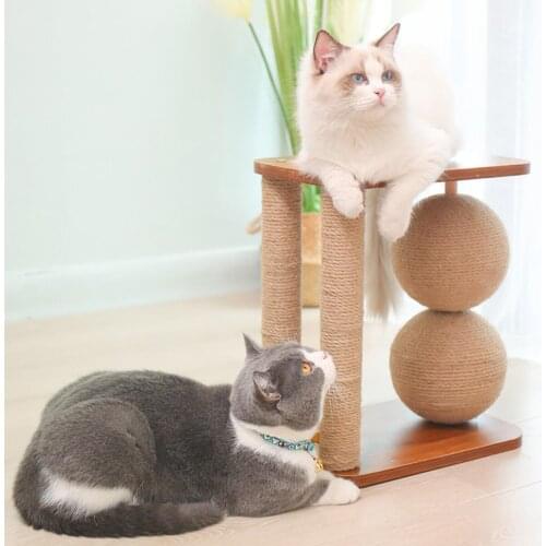 Cat scratching post Pet products wooden house tree climbing scratch post