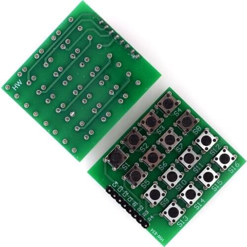 3 PCs 4*4 Matrix 16 Keypad Keyboard Breadboard Module 8 Pins 16 Button Mcu 4x4 Matrix Module 16 Button Mcu for Arduino