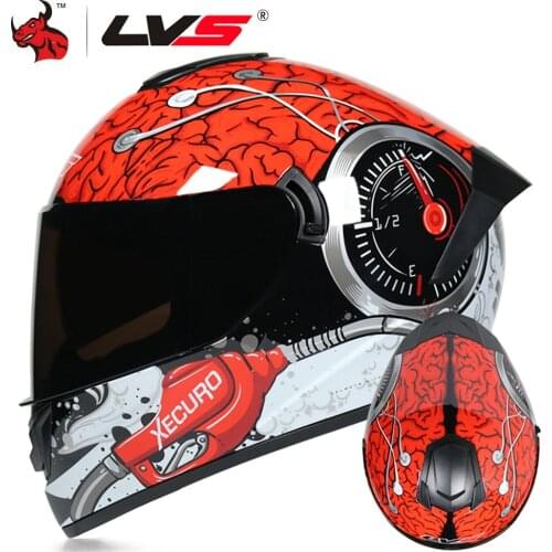 LVS Helmet Motorcycle Full Face Moto Helmets Double Visor Racing Motocross Helmet Casco Modular Moto Helmet Motorbike Capacete