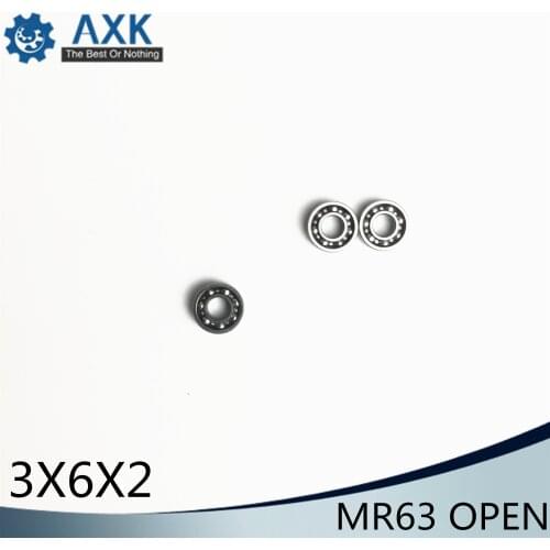 MR63 Open Bearing ABEC-1 ( 10 PCS ) 3x6x2 mm Deep Groove Ball Bearings 617/3 673