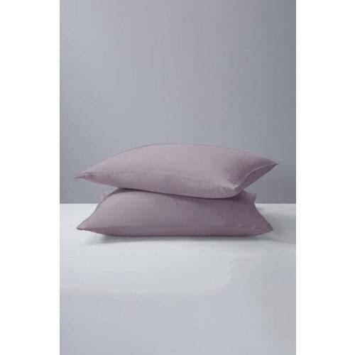Soft Colours Natural Cotton 2'li Damson Pillow Case 50x70 cm
