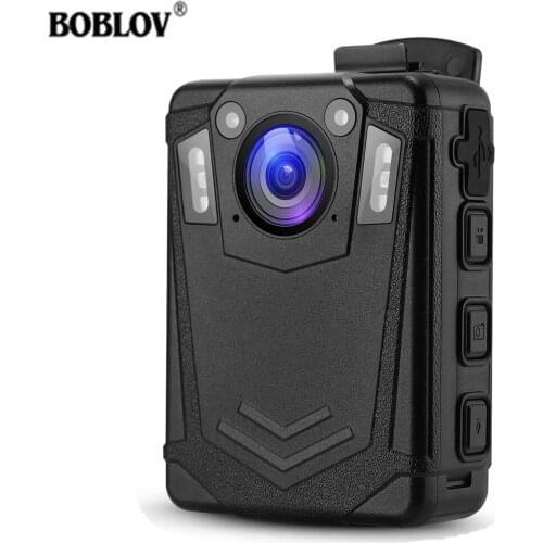 BOBLOV DMT204 HD 1080P Wearable Body Worn Camera IP65 Waterproof 2 Inch Screen Security Police Camera Mini Comcorder Police Cam