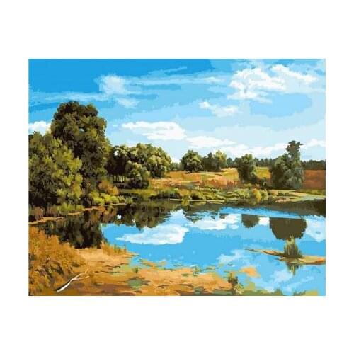 Native forest expanses Coloring By Numbers DIY Hand Painted Oil Painting By Numbers On Canvas Wall Pictures For Living Room