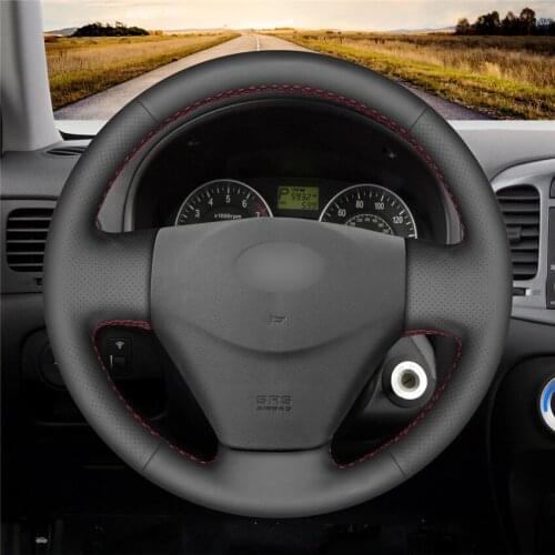 DIY Anti-Slip Wear-Resistant Steering Wheel Cover For Hyundai Getz Accent 2006-2010 Car Interior Decoration