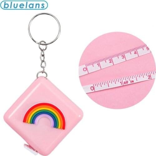 150CM Portable Tape Measure Retractable Ruler keychain Fabric Covered Craft Tailor Ruler Measuring Tape Sewing Accessories