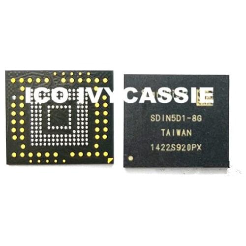 SDIN5D1-8G eMMC 8GB BGA153 NAND Flash Memory IC chip Used 100% Tested Good