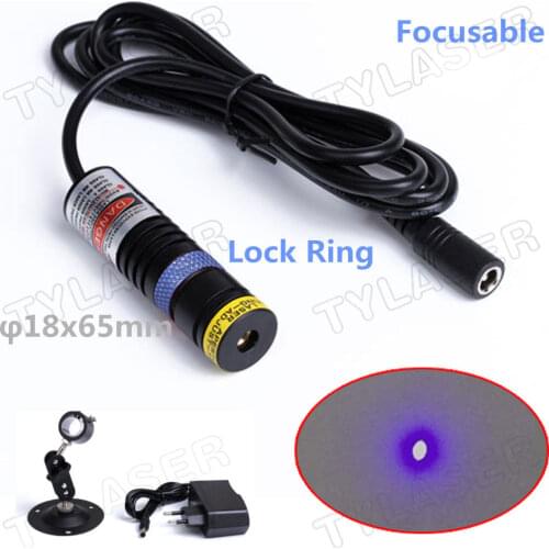 Focusable D18X65 405nm Direct Blue Dot Laser 30mW 50mW 100mW 150mW 200mw Laser Module