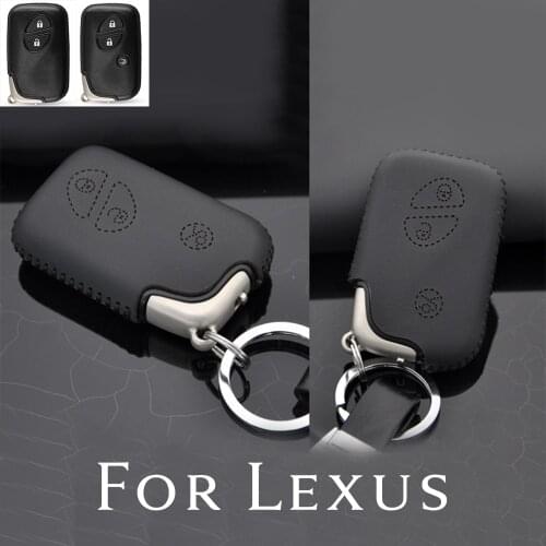 Top Layer Leather Smart Remote Car Key Fob Cover Case Skin Holder Protector Keychain For Lexus GX LX RX Series RX350 ES350