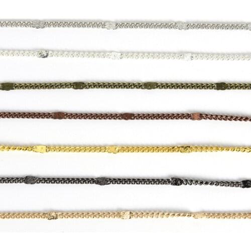 5 Meter/Lot 1.3 mm Alloy Round Ring Extension Connect Chain For Necklace Bracelet Making Diy Chain Jewelry Findings Accessories
