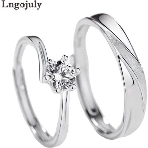 Fine Jewelry Wedding Rings 100% Really 925 Sterling Silver Ring Jewelry Accessories Zircon Rhinestone Ring Gift For Lovers