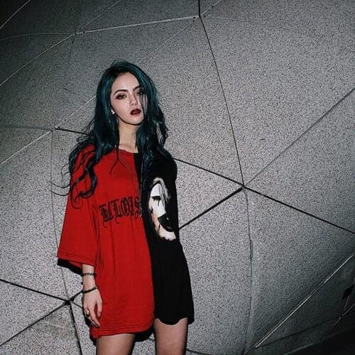 Women Hip Hop t shirt Women Tees Fashion Couples T-Shirt 2018 Tees Shirts US Size XS-XL