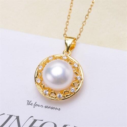 Factory Wholesale Real Solid S925 Sterling Silver Accessories DIY Jewelry Making Pearl Pendant For Women Charm Gift