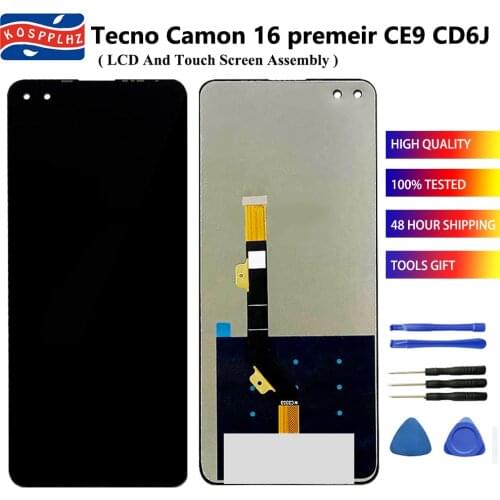 For Tecno Camon 16 premeir LCD Display Touch Screen Assembly Replacement 6.9" Tecno Camon16 premeir CE9 CD6J Screen Repair Part