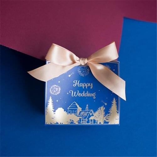 Star wedding candy box wedding bronzing with hand gift candy box packaging box Party family party decoration