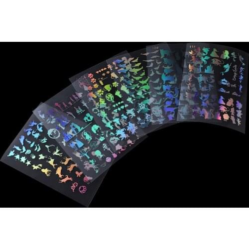 1pcs Rainbow Epoxy Resin Filler UV Filling Fish Butterfly DIY Crafts Molds Resin Craft Supplies Holographic Magic Circles Design