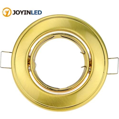 10pcs/lot Golden Lighting Fixture Adjustable Aluminum LED Frame For MR16 GU10 Bulb Spotlight