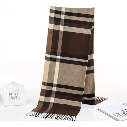 2020 Fashion Winter striped Scarf for men soft cashmere Shawls long tassels Casual Scarves Business Scarf For Man wool pashmina