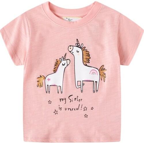 2021 Unisex Baby Summer T Shirt Cartoon Printed Flower Tops Tees Kids Children Casual Clothing Cotton T-shirt For Girls Boys 1-6