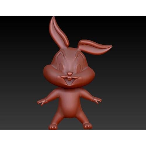 Cute rabbit 3d model for cnc machine in STL file format