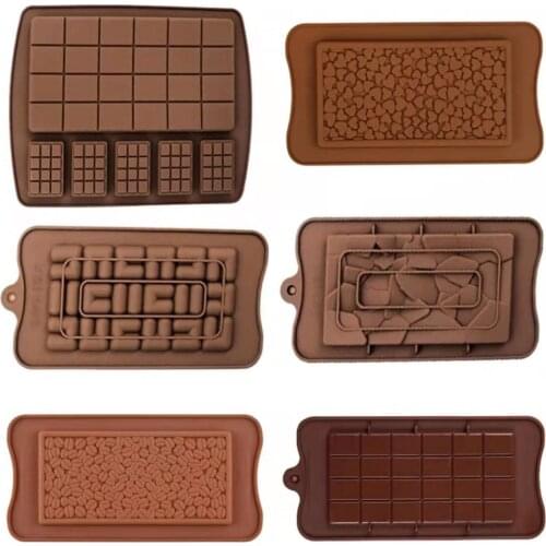 7 Shapes DIY Blocks Chocolate Chip Molds Non-stick Waffle Pudding Baking Tool Cake Decoration Cookie Candy Mould Kitchen