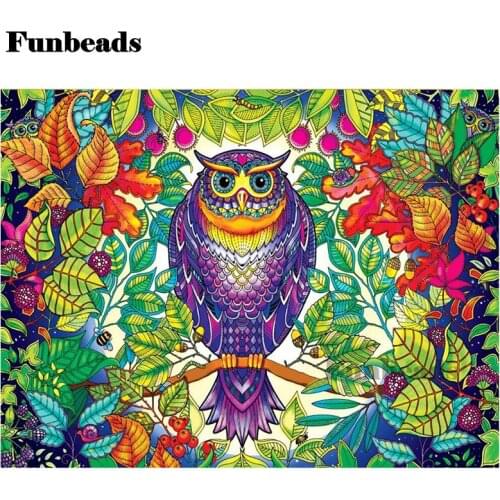 Comeback Diamond Painting Abstract Diamond Painting Embroidered Animal Owl 5D DIY Diamond Mosaic Home Decor Gift FF4146