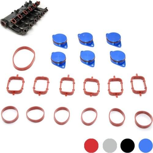 33mm Aluminum Rubber Intake Manifold Gasket Swirl Flap Blank Premium Heatproof Car Engine Accessories