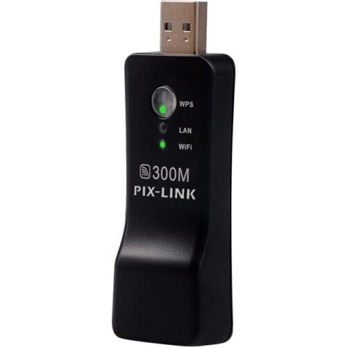 Wireless USB Wifi Adapter 300M Smart TV Sticks Ethernet Network Adapter Universal HDTV RJ45 Lan Port AP Repeater