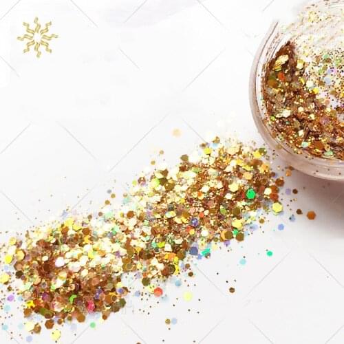 Nail Glitter Gold Colors Sandy Powder Shiny Luxury Sparkles Nail Art Sequins Pigment Flakes Dust 3D Decorations
